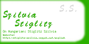 szilvia stiglitz business card